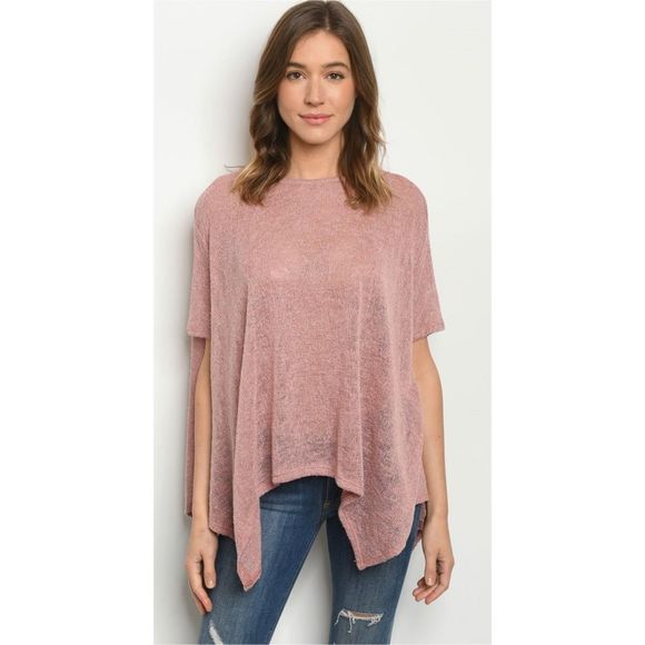 🆕Mauve asymmetrical top - Picture 2 of 3